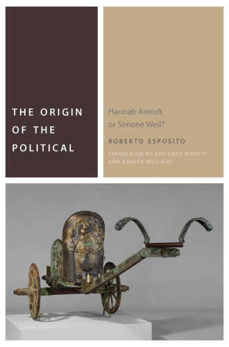 In this book Roberto Esposito explores the conceptual trajectories of two of the twentieth century’s most vital thinkers of the political: Hannah Arendt and Simone Weil. Taking Homer’s Iliad―that “great prism through which every gesture has the possibility of becoming public, precisely by being observed by others”― as the common origin and point of departure for our understanding of Western philosophical and political traditions, Esposito examines the foundational relation between war and the political. 
Drawing actively and extensively on Arendt’s and Weil’s voluminous writings, but also sparring with thinkers from Marx to Heidegger, The Origin of the Political traverses the relation between polemos and polis, between Greece, Rome, God, force, technicity, evil, and the extension of the Christian imperial tradition, while at the same time delineating the conceptual and hermeneutic ground for the development of Esposito’s notion and practice of “the impolitical.” 
In Esposito’s account Arendt and Weil emerge “in the inverse of the other’s thought, in the shadow of the other’s light,” to “think what the thought of the other excludes not as something that is foreign, but rather as something that appears unthinkable and, for that very reason, remains to be thought.”  Esposito unravels the West’s illusory metaphysical dream of peace, obliging us to reevaluate ceaselessly what it means to be responsible in the wake of past and contemporary forms of war.

