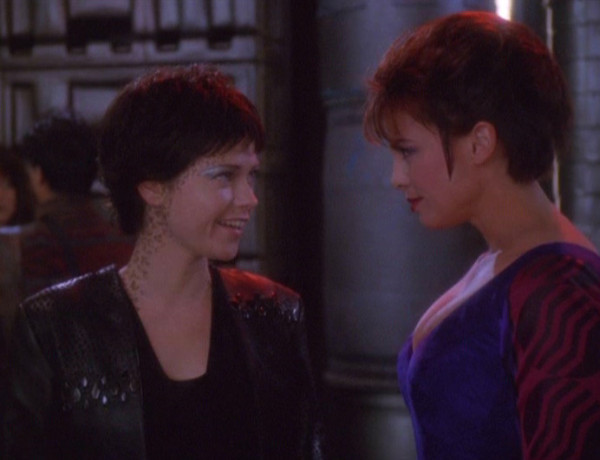 Mirror Universe Ezri and Leeta meet for the first time and size each other up.