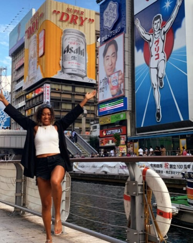 Author's photo of Naomi Osaka in Osaka.