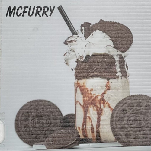 Milkshake with Oreo cookies called a McFURRY