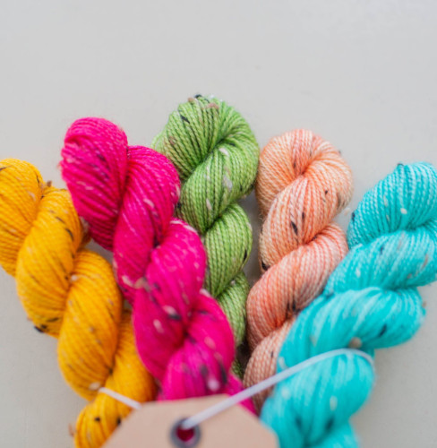 Tweed fingering yarn minis