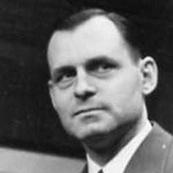 Black and white headshot of broadcast historian Erik Barnouw.