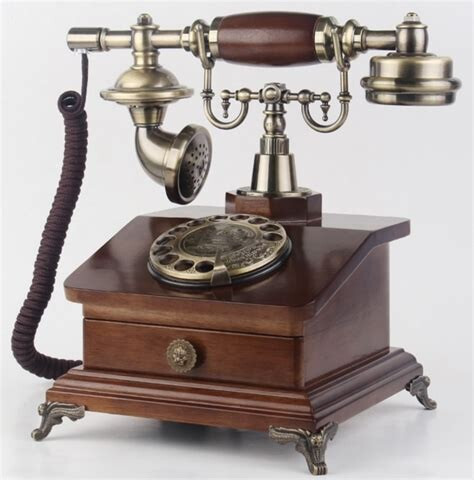 An oldfashioned analog phone with a dial.