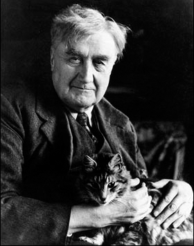 Ralph Vaughan Williams holding his cat