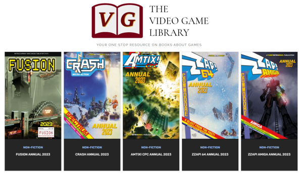 A series of 5 book "Annual" book covers from Fusion Retro Books.