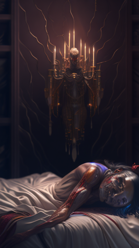 dead body in dark room