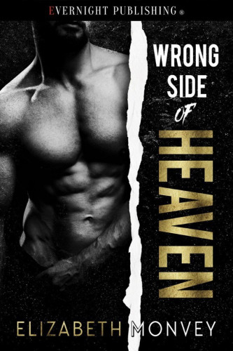 Cover - Wrong Side of Heaven by Elizabeth Monvey - "torso" cover showing muscular black and white make torso