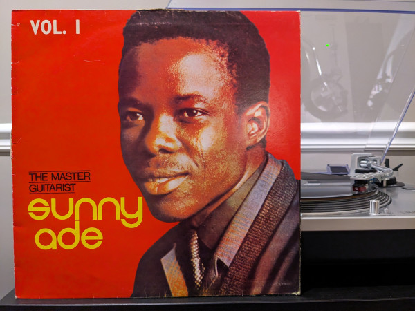 LP cover w/ photo of a young Sunny Ade