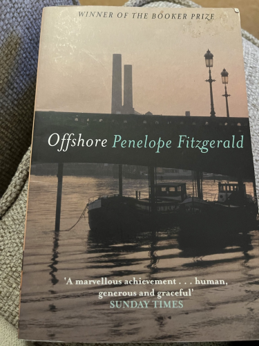 Front cover of Offshore featuring two boats moored on the Thames in the setting sun.
