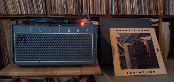 Califone turntable and Roswell Rudd Inside Job LP