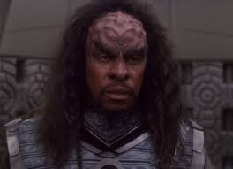 Sisko disguised as a Klingon. 