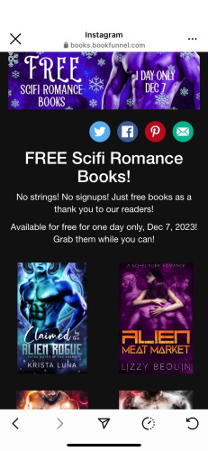 Screenshot of link to free books 