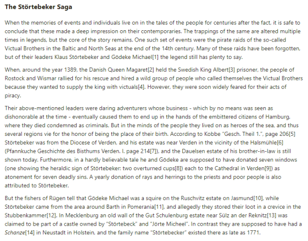 Part 1 of German folk tale "The Störtebeker Saga". Drop me a line if you want a machine-readable transcript!