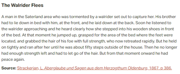 German folk tale "The Walrider Flees". Drop me a line if you want a machine-readable transcript!