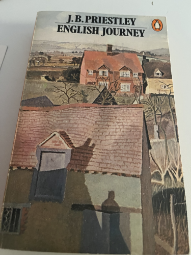 Front cover of English Journey featuring a typical English country scene.