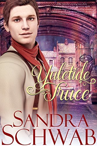 Book cover: Young, brown-haired man with a tan jacket and a red scarf with Victorian England buildings and an archway behind him.