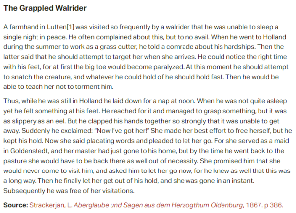 German folk tale "The Grappled Walrider". Drop me a line if you want a machine-readable transcript!