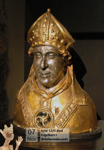  reliquary that looks like the bust of a bishop in his regalia