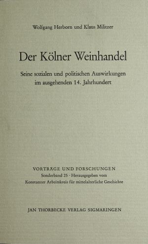 Wolfgang Herborn/Klaus Militzer: Seine sozialen und politischen Auswirkungen im ausgehenden 14. Jahrhundert (Vorträge u. Forschungen. SB 25), Sigmaringen 1980.