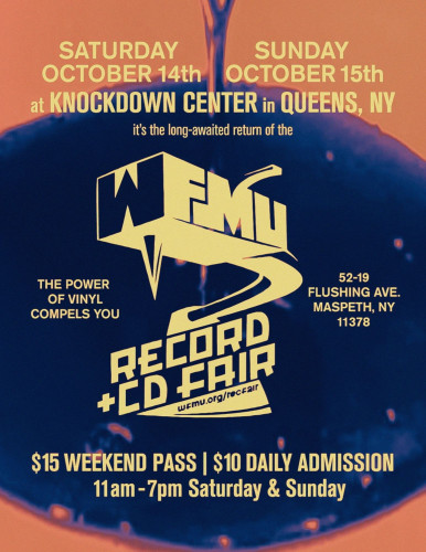 promo card for wfmu record fair