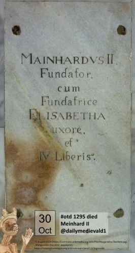The picture shows a grave slab