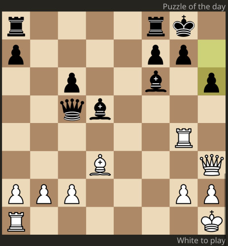 Your turn! Can you solve our chess puzzle of the day? 🤔 White to move and win https://lichess.org/training/daily