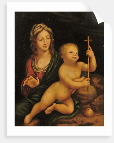 Leonardo da Vinci’s Madonna of the Yarnwinder. The Christchild is holding a yarnwinder that is a long shaft with a short crosspiece at the top. One presumes there is also a crosspiece at the bottom, hidden by his hand.