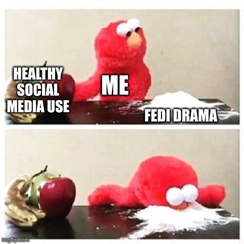 Elmo choosing cocaine meme.