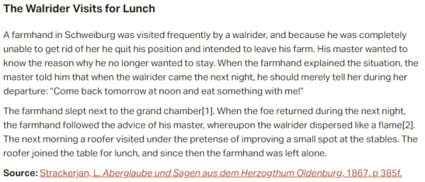 German folk tale "The Walrider Visits for Lunch". Drop me a line if you want a machine-readable transcript!