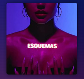 Screenshot of the album cover for Becky G's "Esquemas"