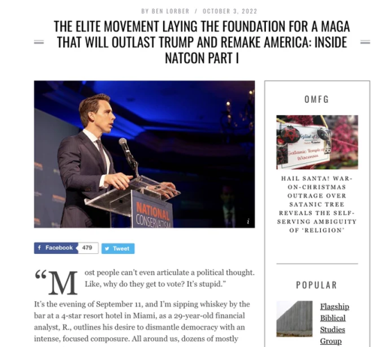 THE ELITE MOVEMENT LAYING THE FOUNDATION FOR A MAGA THAT WILL OUTLAST TRUMP AND REMAKE AMERICA: INSIDE NATCON PART I

Most people can't even articulate a political thought. Like, why do they get to vote? It's stupid."

It's the evening of September 11, and I'm sipping whiskey by the bar at a 4-star resort hotel in Miami, as a 29-year-old financial analyst, R., outlines his desire to dismantle democracy with an intense, focused composure. All around us, dozens of mostly