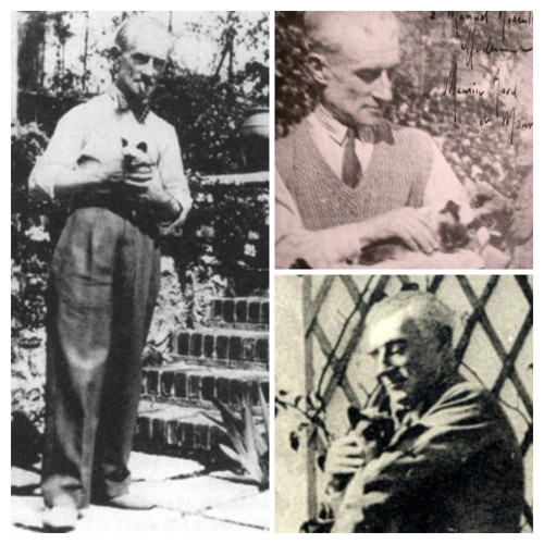 It's composer Maurice Ravel with his cats!