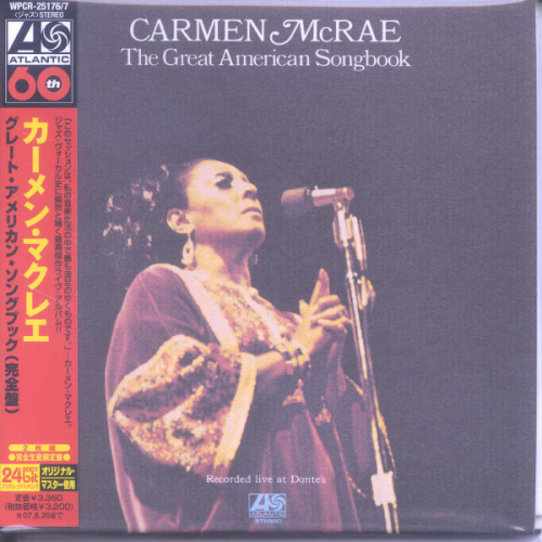 album cover "The Great American Songbook - Recorded live at Donte's" by Carmen McRae, expanded Japanese 2 CD reissue from 2007