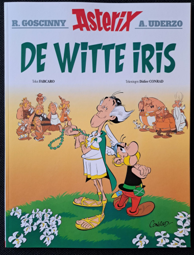 Boekomslag Fabcaro en Didier Conrad - De Witte Iris (Asterix)