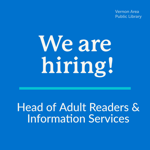 We are hiring! Head of Adult Readers & Information Services 