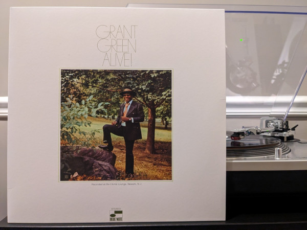 Grant Green - Alive! on LP. Album cover with photo of Green (I assume) looking dapper.