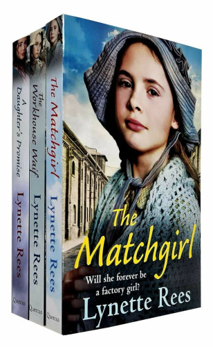 Cover of The Matchgirl, by Lyneete Rees, showing a girl in a sweater and a bonnet, with a building in the background.