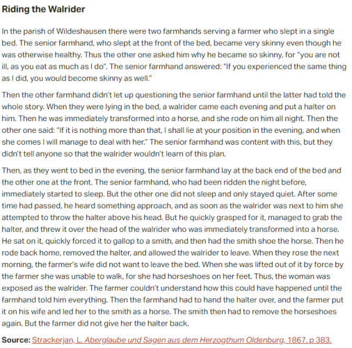 German folk tale "Riding the Walrider". Drop me a line if you want a machine-readable transcript!