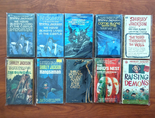 Various assorted editions of vintage paperbacks from Shirley Jackson