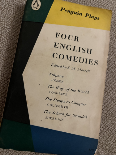 Front cover of Four English Comedies the Penguin Plays edition