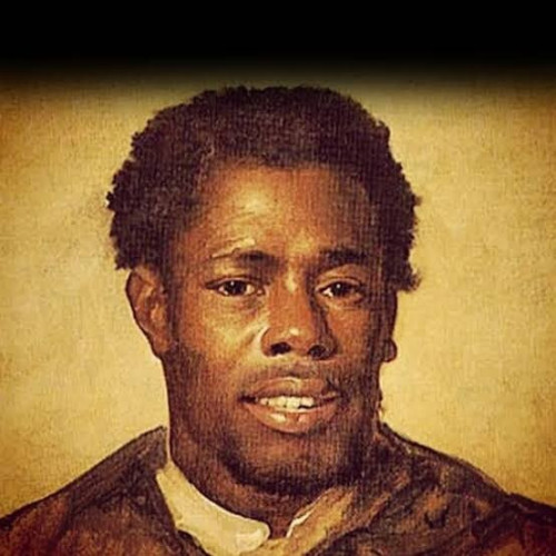 a really hot black American named Nat Turner. He has tightly coiled hair, deep brown skin, large brown eyes, and wears a pretty sporty fit with a white romantic shirt under a brown jacket