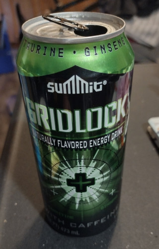 picture of a ALDI brand "Gridlock" energy drink