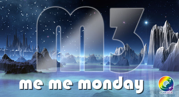 Me Me Monday header - ice world under a starry sky, spires of rock in the distance