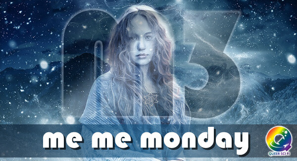 Me Me Monday header - ghostly white woman with long strawberry hair transparented over a sea of stars

