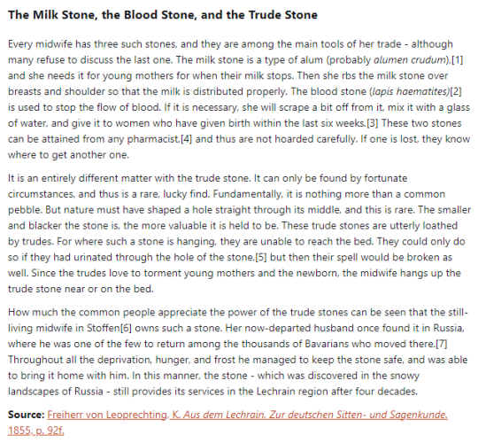 German folk tale "The Milk Stone, the Blood Stone, and the Trude Stone". Drop me a line if you want a machine-readable transcript!