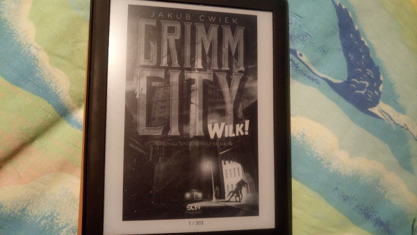 Okładka e-booka "Grimm City: Wilk!" Jakuba Ćwieka.