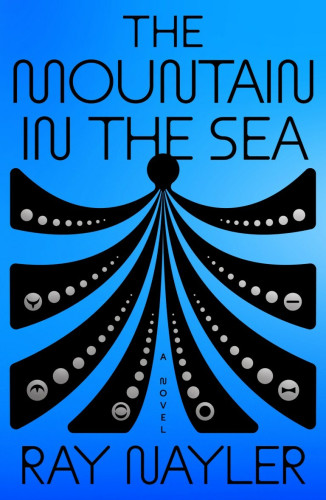 Blue book cover with a stylized octopus figure, arms exaggerated and arranged symmetrically. Circular silver suckers line each arm, symbols at the ends of six arms.