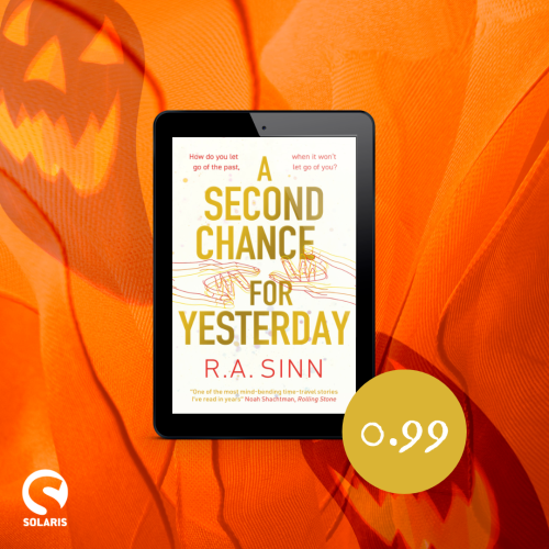 A tablet with the cover for the novel A SECOND CHANCE FOR YESTERDAY, featured for 99 cents.