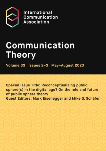 Cover page of the special issue entitled "Reconceptualizing public sphere(s) in the digital age? On the role and future of public sphere theory".