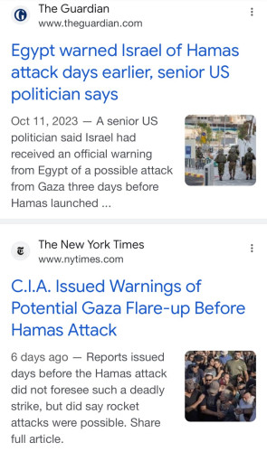 Articles showing Israel had advance warning of the Hamas terror attack 